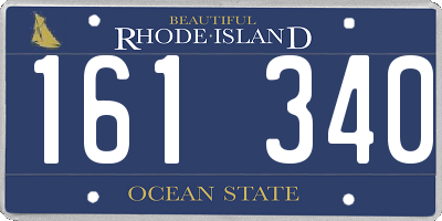 RI license plate 161340