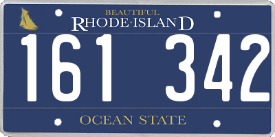 RI license plate 161342