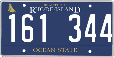 RI license plate 161344