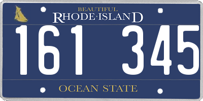 RI license plate 161345