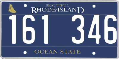 RI license plate 161346