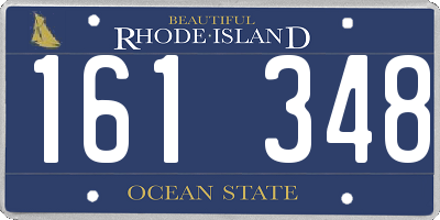 RI license plate 161348