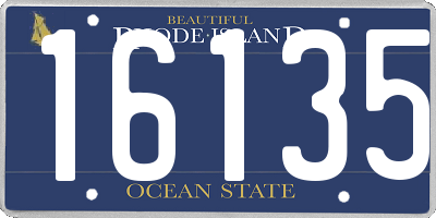 RI license plate 16135