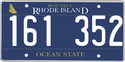 RI license plate 161352