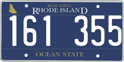 RI license plate 161355