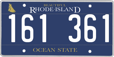 RI license plate 161361