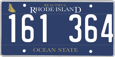 RI license plate 161364