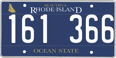 RI license plate 161366