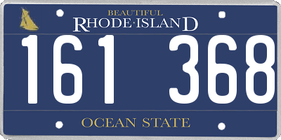 RI license plate 161368