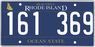 RI license plate 161369