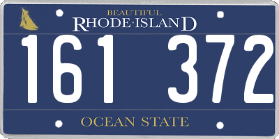 RI license plate 161372