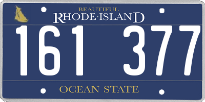 RI license plate 161377