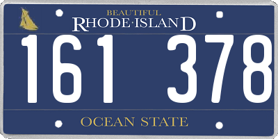 RI license plate 161378