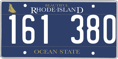 RI license plate 161380