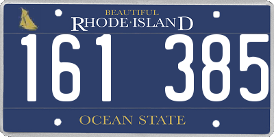 RI license plate 161385