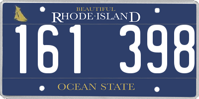 RI license plate 161398
