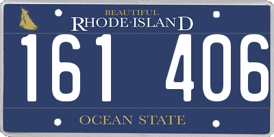 RI license plate 161406