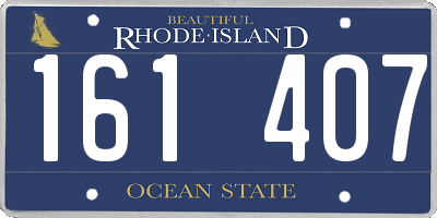 RI license plate 161407
