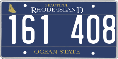 RI license plate 161408