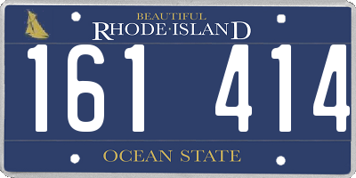 RI license plate 161414
