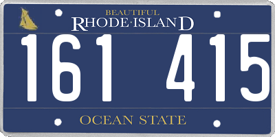RI license plate 161415