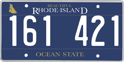 RI license plate 161421