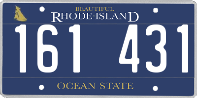 RI license plate 161431
