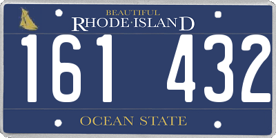 RI license plate 161432