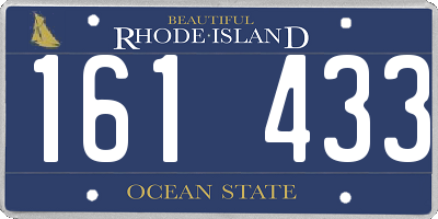 RI license plate 161433