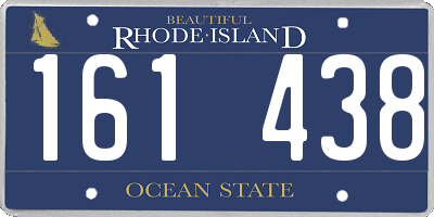RI license plate 161438