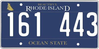RI license plate 161443