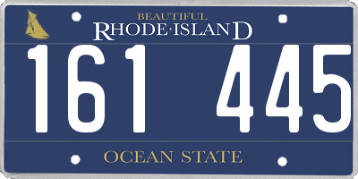 RI license plate 161445