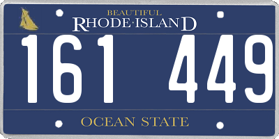 RI license plate 161449