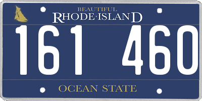 RI license plate 161460