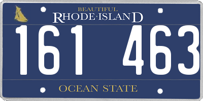 RI license plate 161463