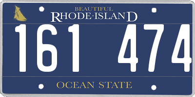 RI license plate 161474