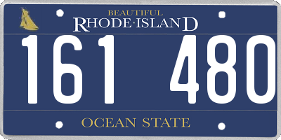 RI license plate 161480