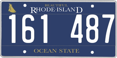 RI license plate 161487