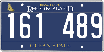 RI license plate 161489