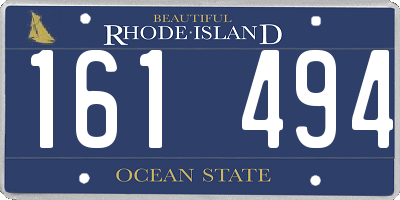 RI license plate 161494