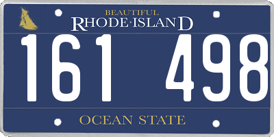RI license plate 161498