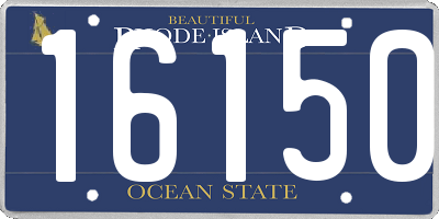 RI license plate 16150