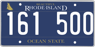 RI license plate 161500