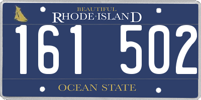 RI license plate 161502