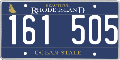 RI license plate 161505
