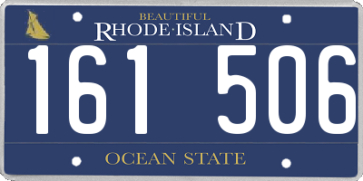 RI license plate 161506