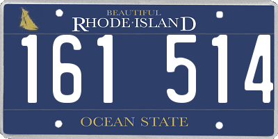 RI license plate 161514