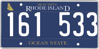 RI license plate 161533