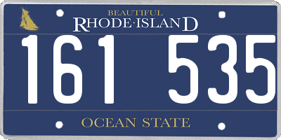 RI license plate 161535