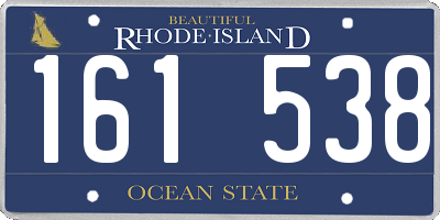 RI license plate 161538